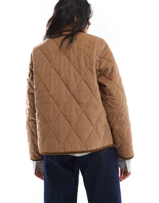 Barbour Re-engineered Emilia quilt jacket in brown, 4 of 4