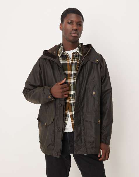 Barbour Re-engineered Endurance mountain wax parka in olive green - MGREEN - view 1