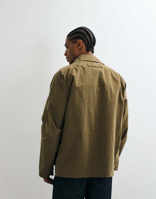 Barbour Re-Engineered Endurance zip through casual jacket in khaki , 4 of 5