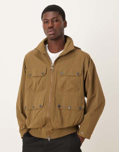 Barbour Re-engineered hooded showerproof flight bedale jacket in beech  - view 1
