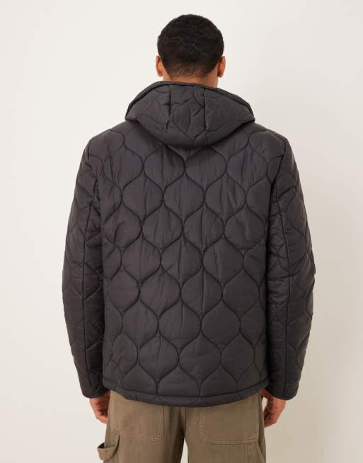 Barbour Re-engineered hooded spey quilted jacket in black - BLACK, 3 of 5