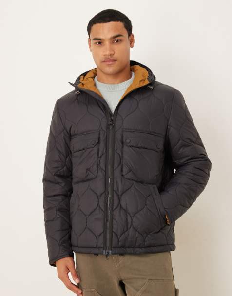 Barbour Re-engineered hooded Spey quilted jacket in black - view 1