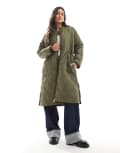 [Barbour] Barbour Re-engineered Rhea quilted jacket in deep olive-Green 10 olive/ancient tartan