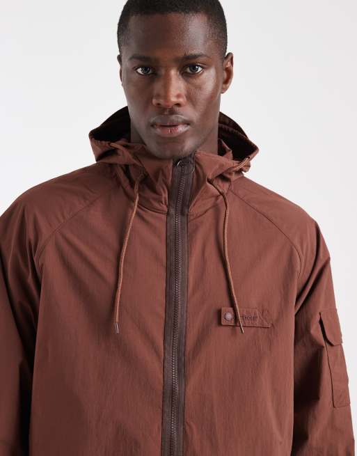 Barbour Re-Engineered showerproof jacket in brown, 2 of 5