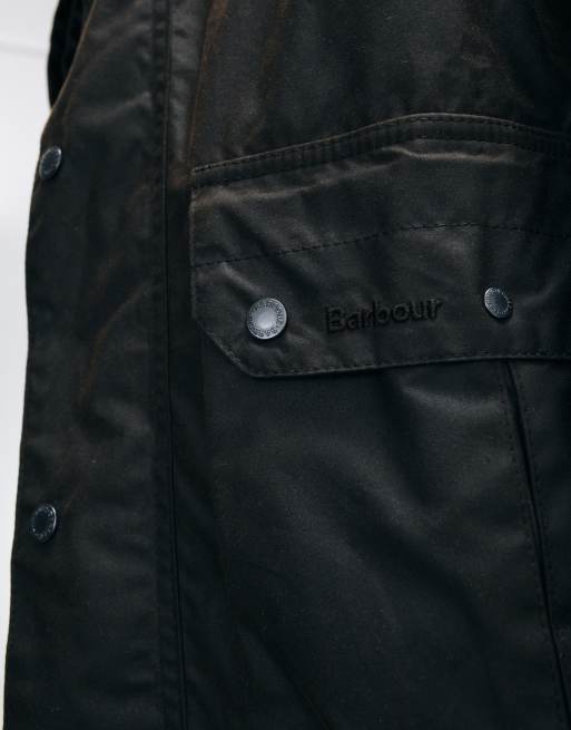 Barbour Re-engineered Sordale funnel neck wax jacket in dark brown, 3 of 5