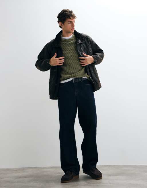 Barbour Re-engineered Sordale funnel neck wax jacket in dark brown, 4 of 5