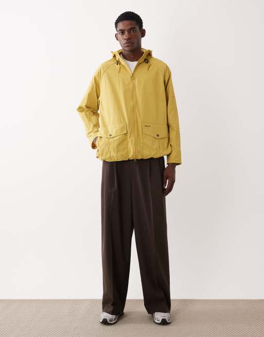 Barbour Re-engineered Wading hooded toggle jacket in golden yellow, 2 of 5