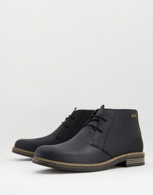 Barbour Readhead lace up leather boots in black