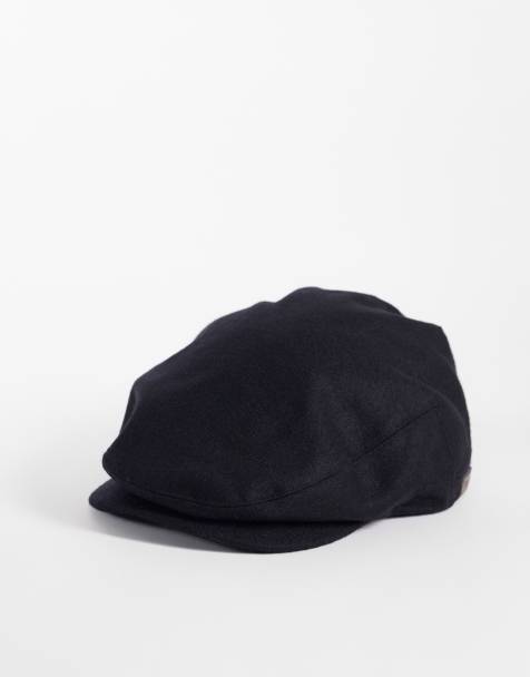 Barbour Redshaw wool blend water resistant flat cap in black - view 1