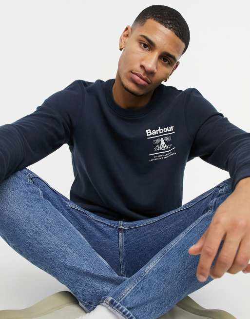 Barbour Reed crew neck sweat in navy WebsitedesigninugandaShops