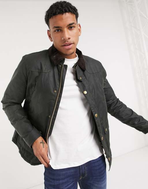 Barbour reelin wax hot sale jacket navy