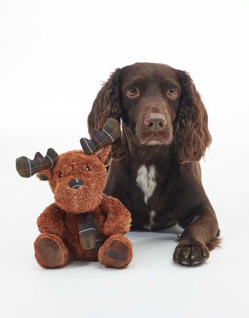 Barbour reindeer dog toy in brown