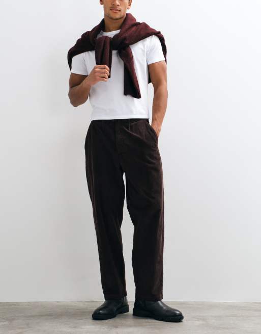 Barbour relaxed fit stretch cord trousers in dark oak , 2 of 5