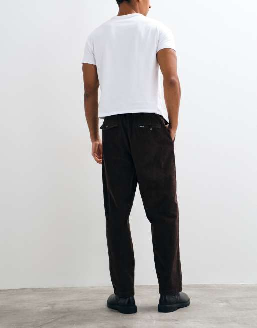 Barbour relaxed fit stretch cord trousers in dark oak , 5 of 5
