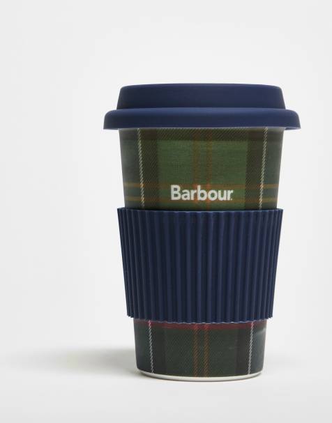 Barbour reusable tartan travel mug - view 1