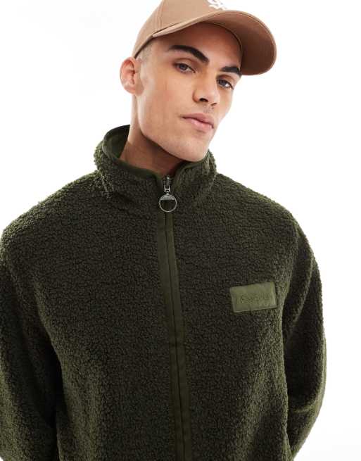 Reversible logo fleece jacket on sale