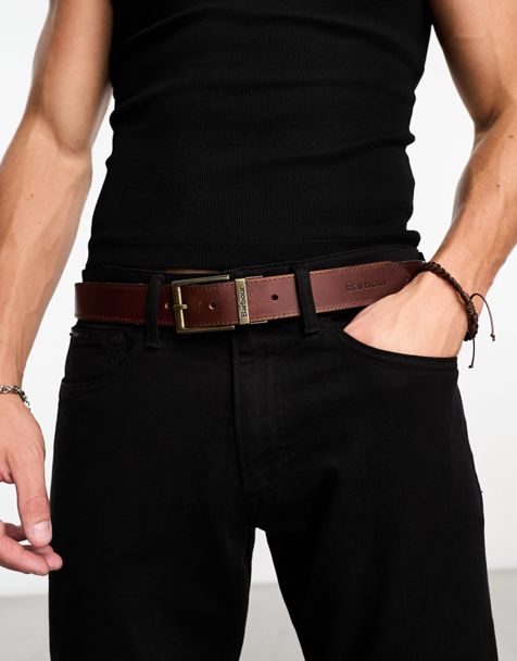 Calvin Klein 35mm Enamel Plaque Buckle Reversible Belt in Black for Men