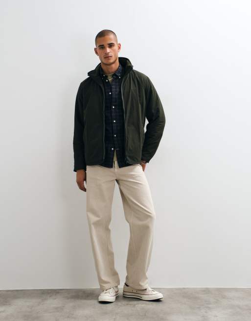 Barbour reversible zip through fleece jacket in sage green, 2 of 5
