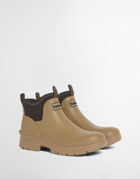 Barbour Ridge ankle gumboots in golden brown - view 1