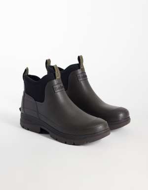 Barbour Ridge ankle welly boots in dark brown