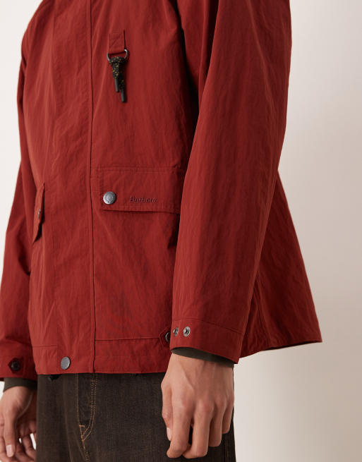 Barbour rig showerproof jacket in fired brick, 5 of 5