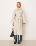 [Barbour] Barbour Robyn trench showerproof in mist / hessian tartan-White 18 mist tartan