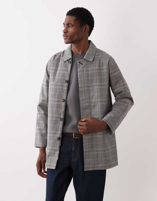 Barbour Rokig heritage check waterproof mac jacket in black and white check