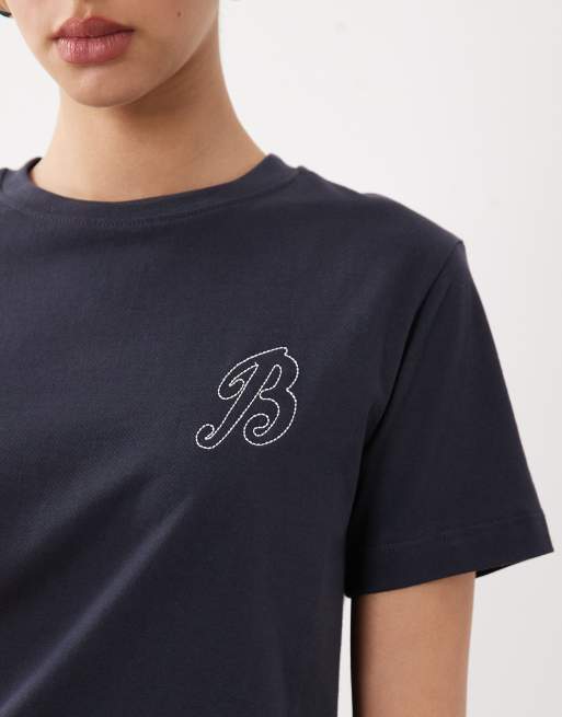 Barbour Rosalieb short sleeve logo t-shirt in navy, 3 of 4
