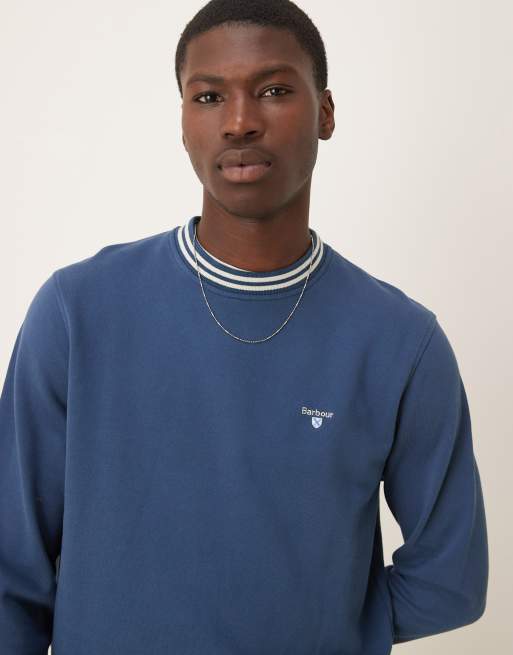 Barbour rosford crewneck sweatshirt in dark denim