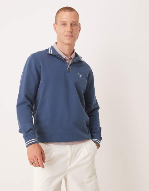 Barbour Rosford half-zip sweatshirt in dark denim