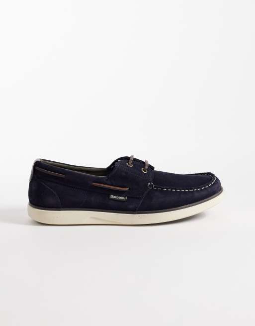 Barbour Rothley suede boat shoe in navy, 2 of 5