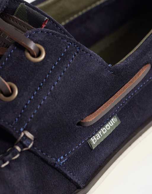 Barbour Rothley suede boat shoe in navy, 4 of 5