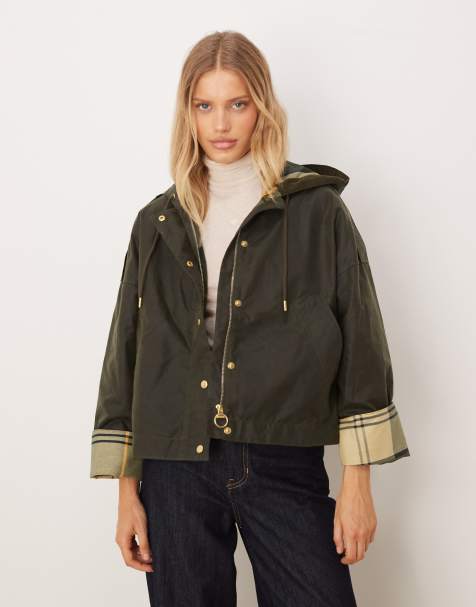 Barbour ryedale wax hooded jacket in olive - view 1