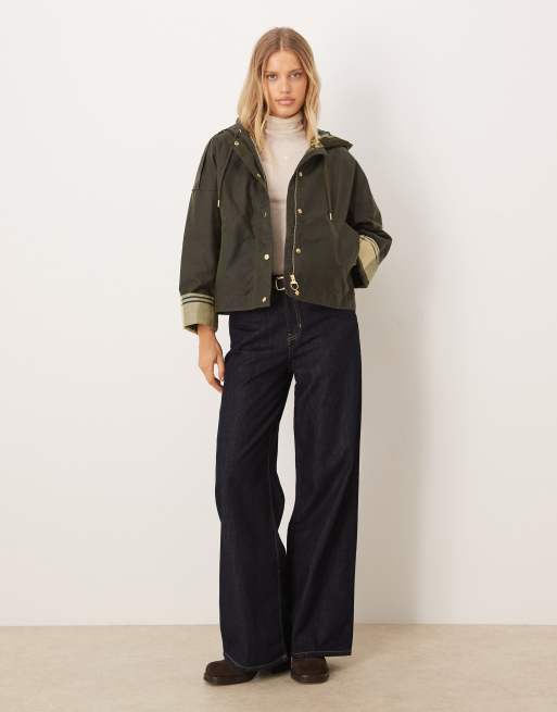 Barbour Ryedale wax hooded jacket in olive, 2 of 4