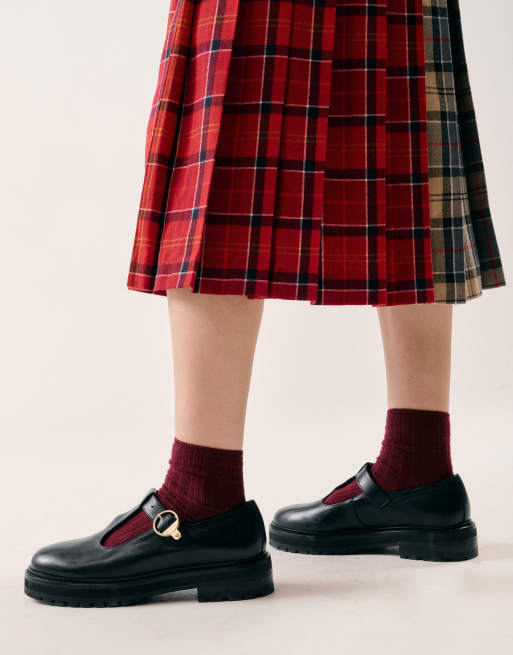 Barbour Ryton leather buckle mary jane shoes in black, 2 of 4