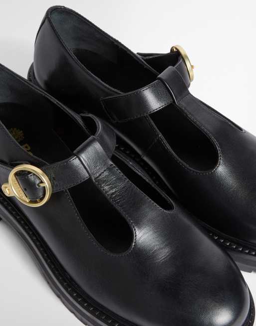 Barbour Ryton leather buckle mary jane shoes in black, 3 of 4
