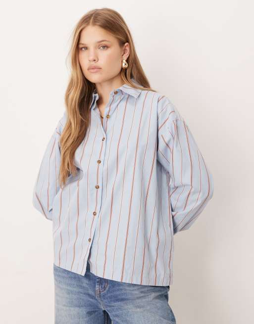 Barbour Saffron shirt in ice blue stripe - LBLUE