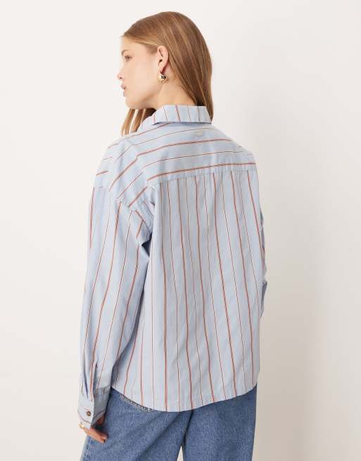 Barbour Saffron shirt in ice blue stripe , 4 of 4