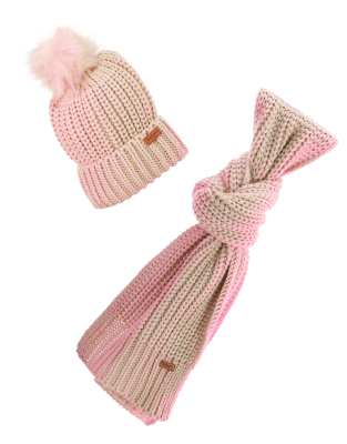 Barbour Saltburn beanie & scarf gift set in off white