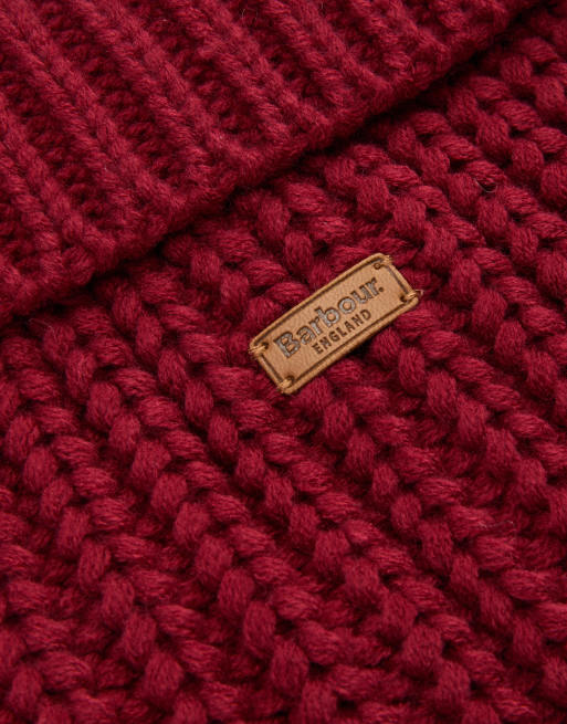 Barbour Saltburn dog knitted jumper in red, 4 of 5