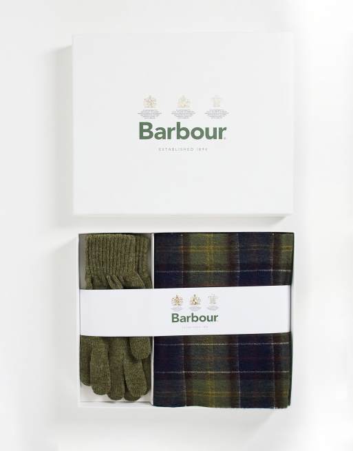 Barbour scarf and on sale glove gift box