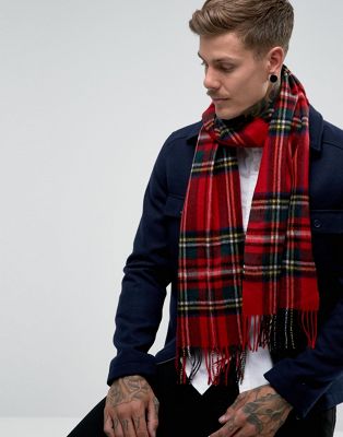 barbour scarf red
