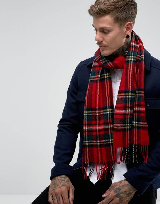 Barbour store scarf red