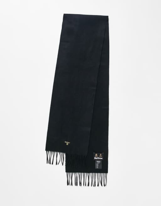 Barbour - Sciarpa in lana d'agnello nera