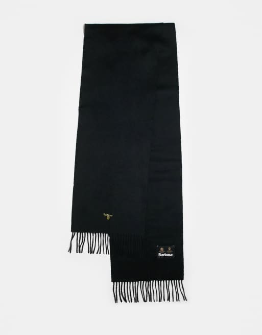 Barbour - Sciarpa in lana d'agnello nera