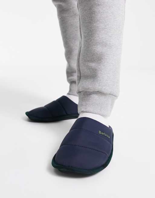 Barbour – Scott – Gesteppte Hausschuhe in Marineblau