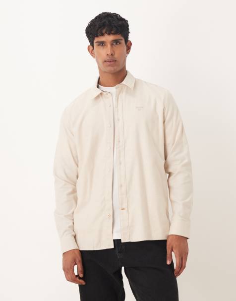 Barbour Sealane relaxed shirt in ecru - BEIGE