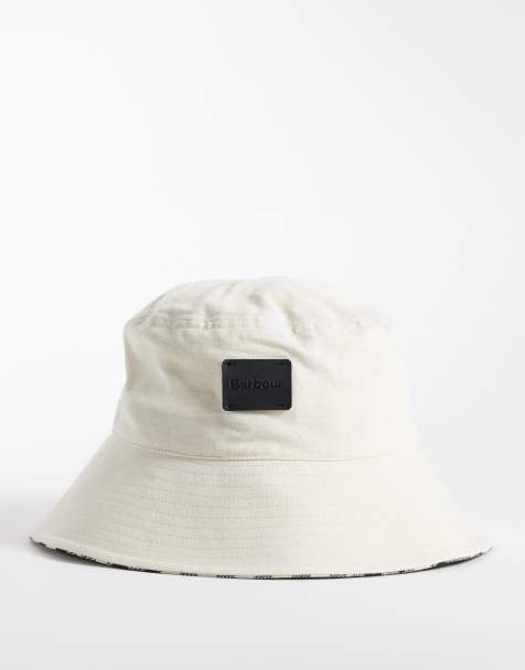 Barbour Selena logo bucket hat in ecru - view 1