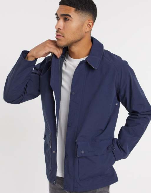 Barbour Sello waterproof jacket with tartan detail in navy