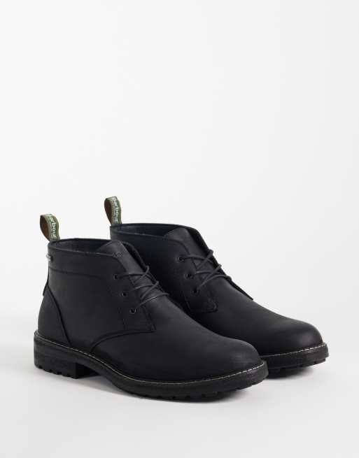 Barbour Shawdon waterproof leather chukka boots in black, 2 of 4